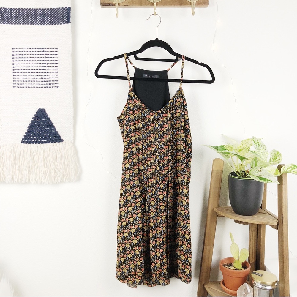 SANCTUARY • Floral Flared Slip Dress